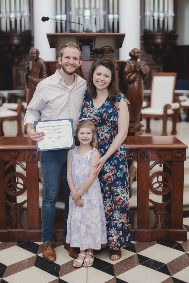 Josh Hedrick and his wife, Effie, and daughter, Eliyanah.