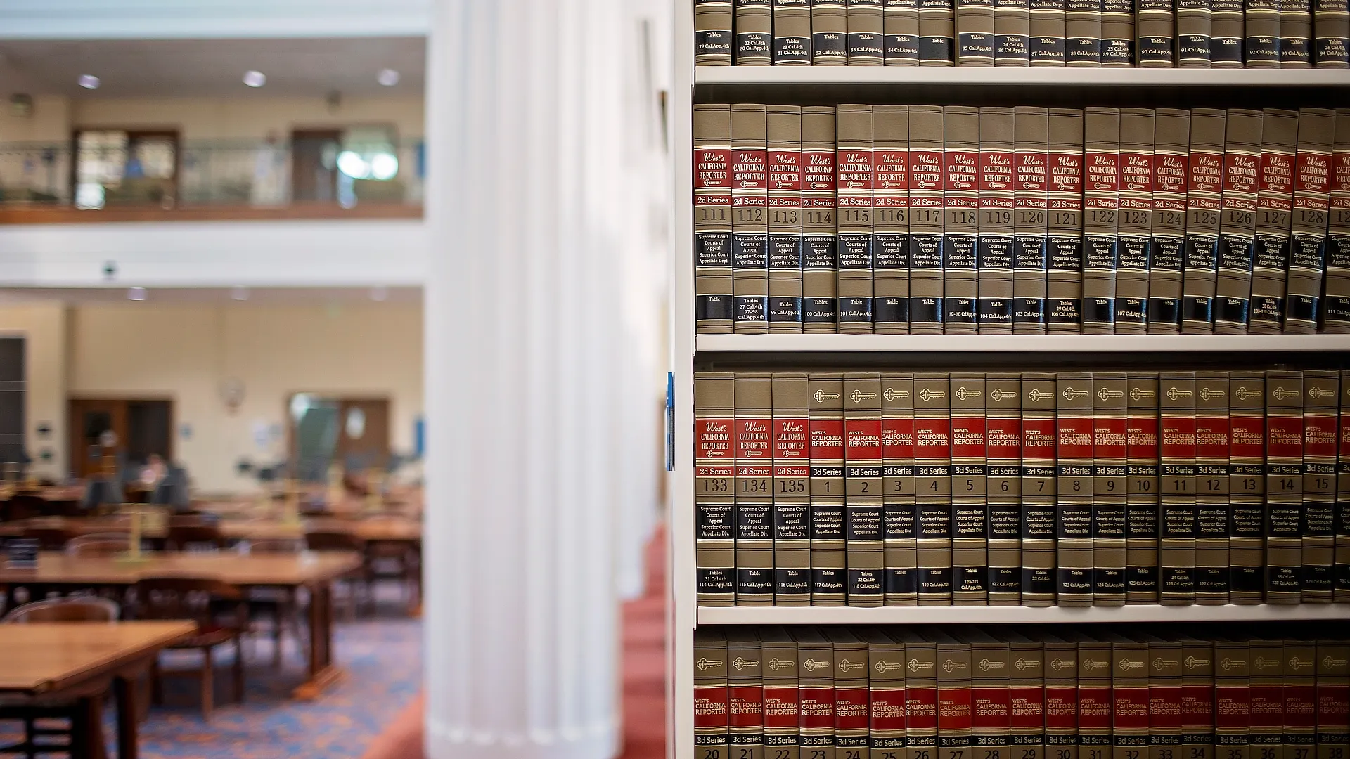 law books in the law library