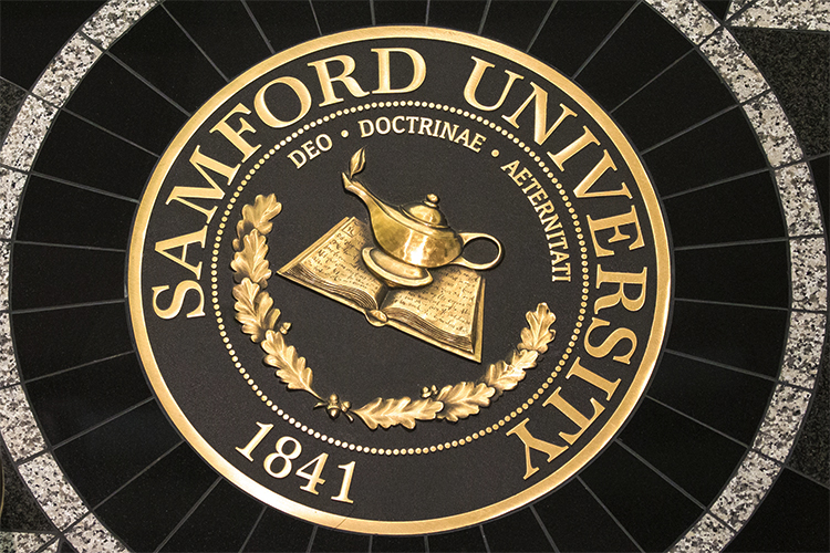 The seal of Samford University