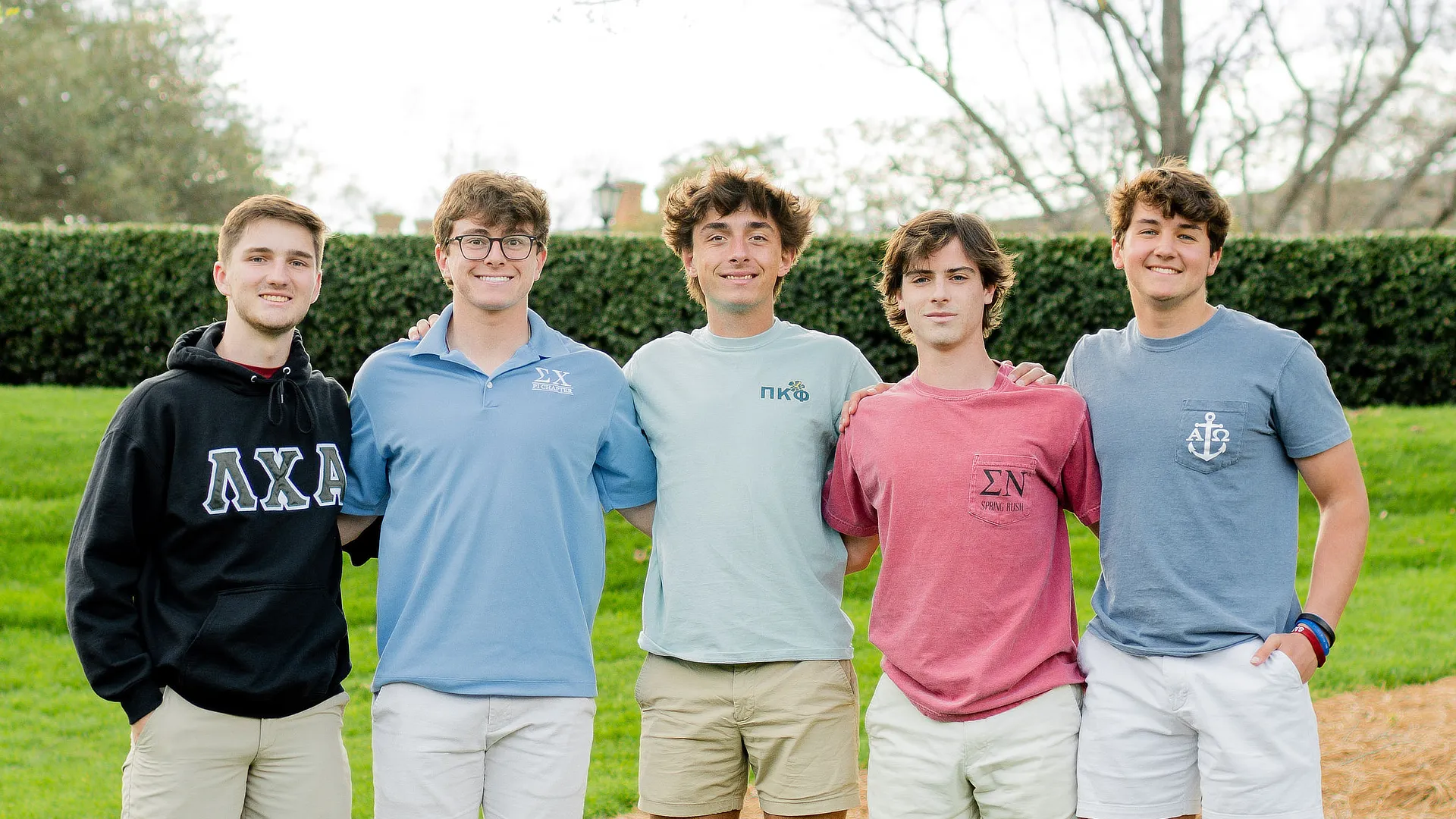 five male greeklife students