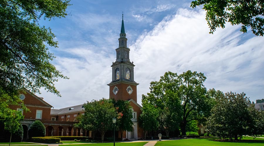 Reid Chapel from the Samford Quad