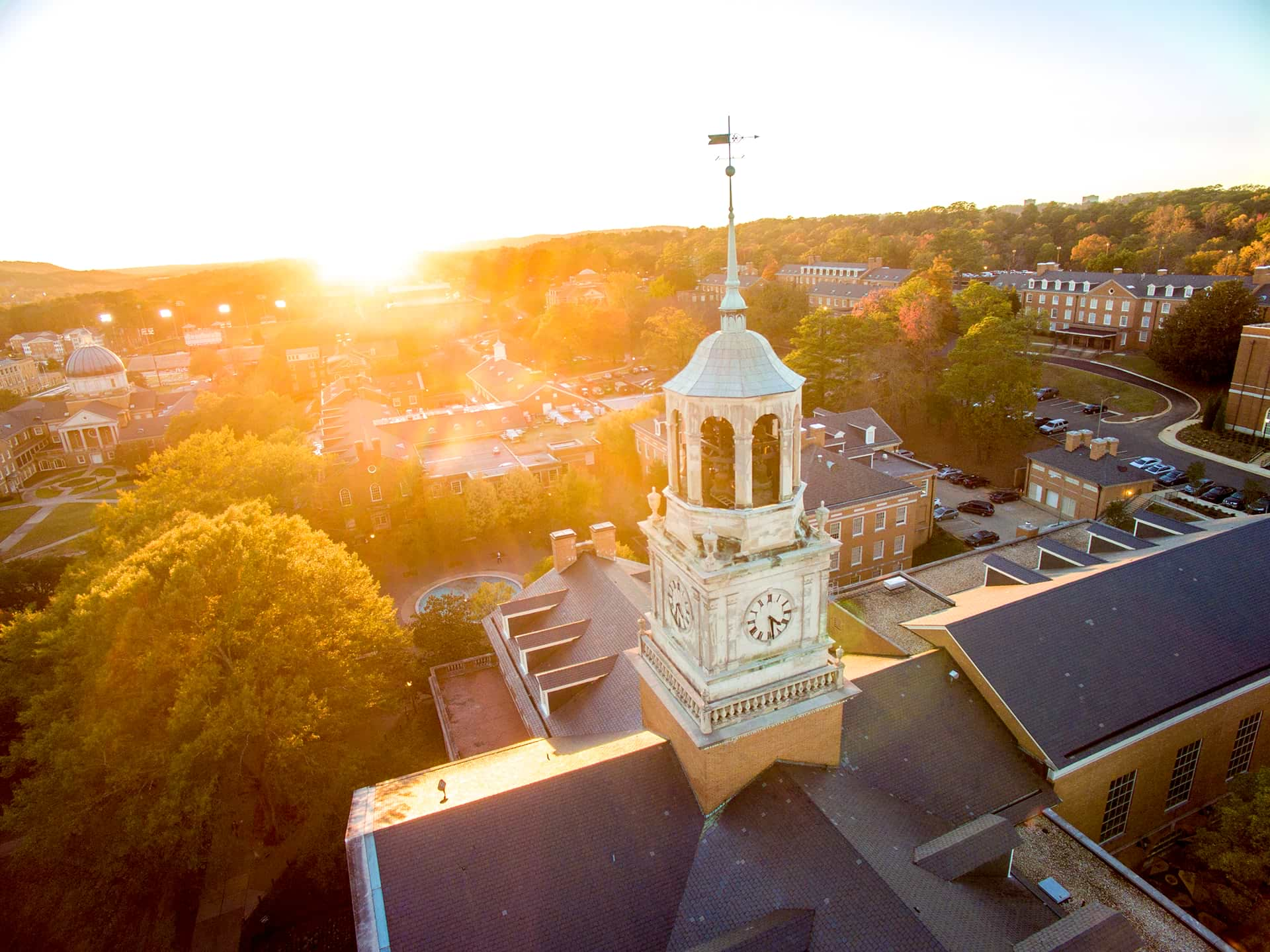 Harwell G. Davis Library at Sunset