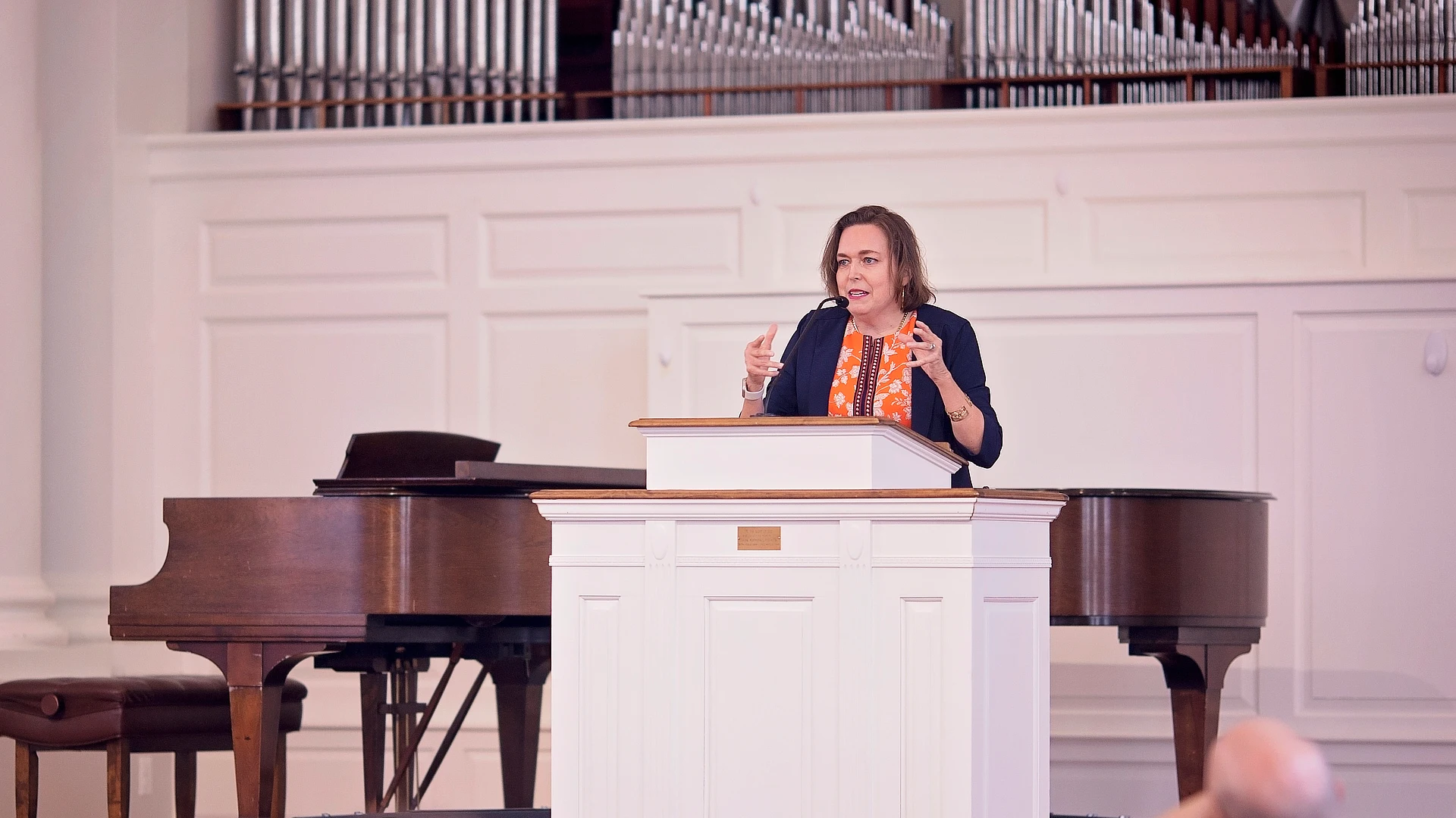 Female Speaker At Reid Chapel