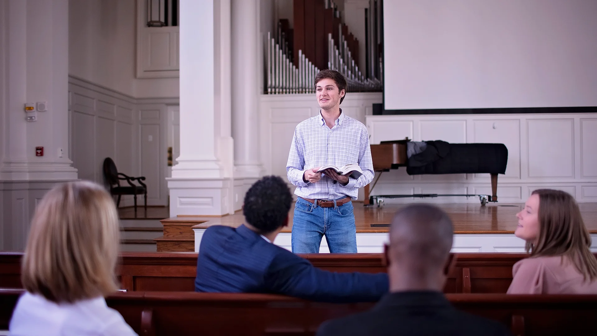Student Preaching in Reid Chapel