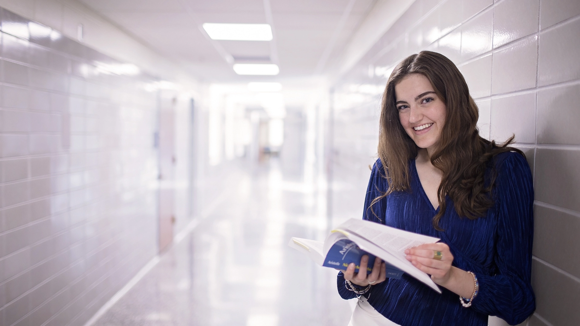 female HCAS student in hallway