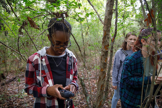 woman student in STEM program