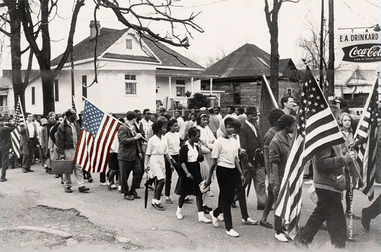 Civil rights marchers in Selma, 1965