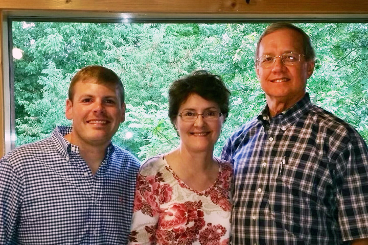 Matthew Wilson with parents Jody and Ron Wilson