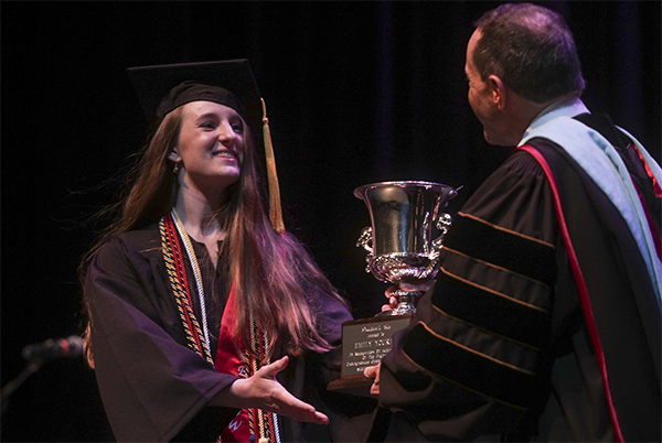 Emily Youree Receives the President's Cup