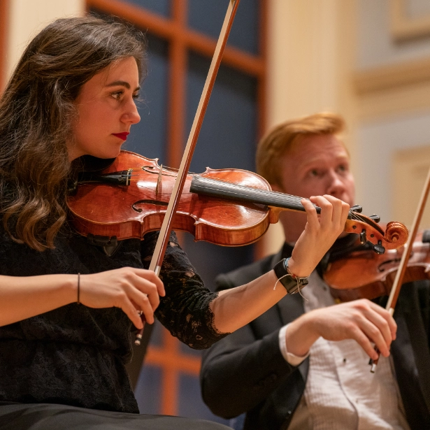 Rebekah Willard playing violin