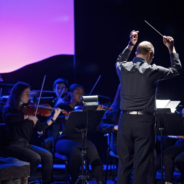 conductor and orchestra