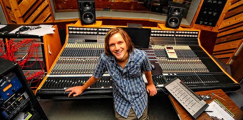 Steven Potaczek in sound booth