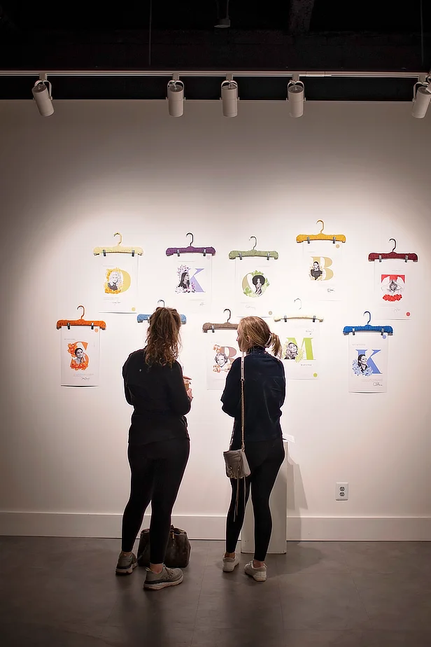 Female Students in Art Gallery