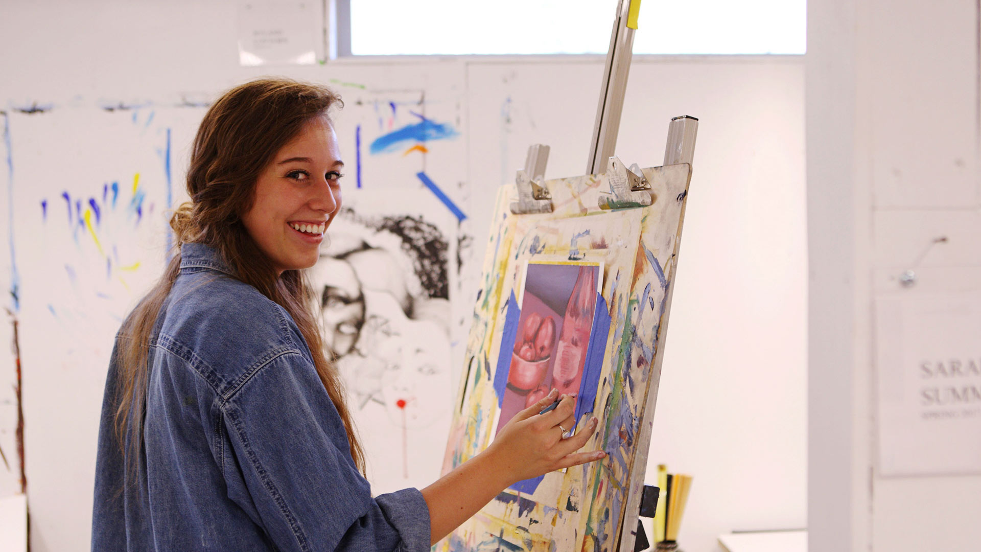 Samford Student artist smiling
