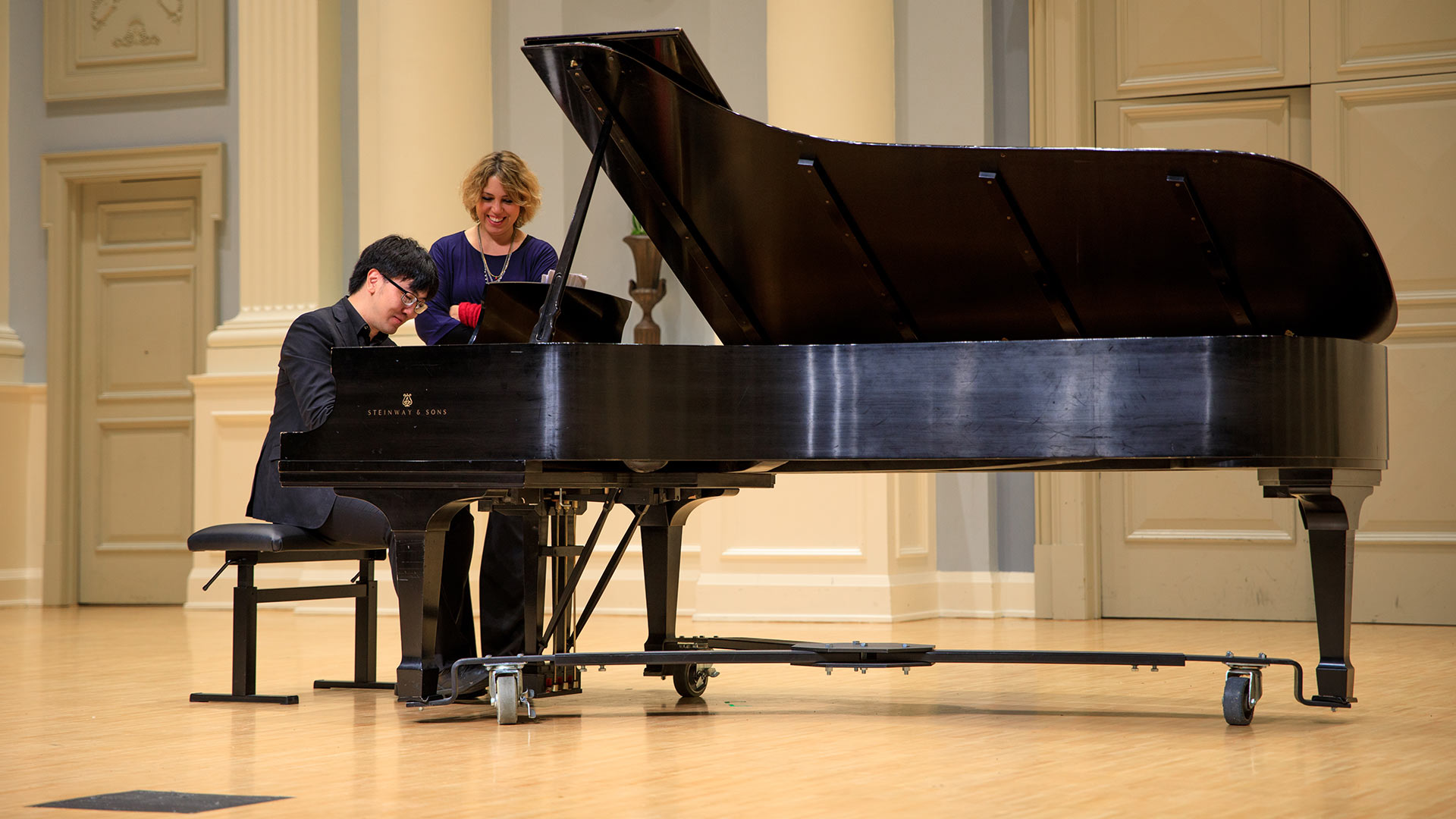 student playing piano recital