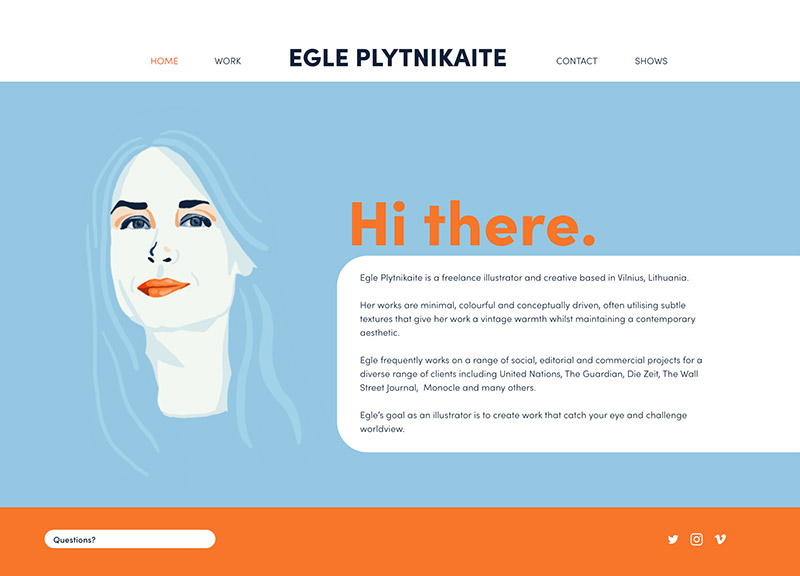 Egle Plytnikaite Website Redesign