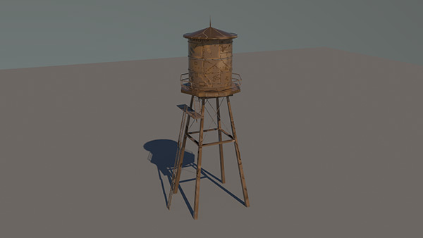 Cardboard water tower