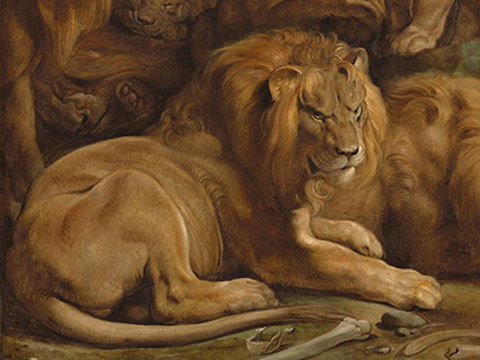 Painting of a lion