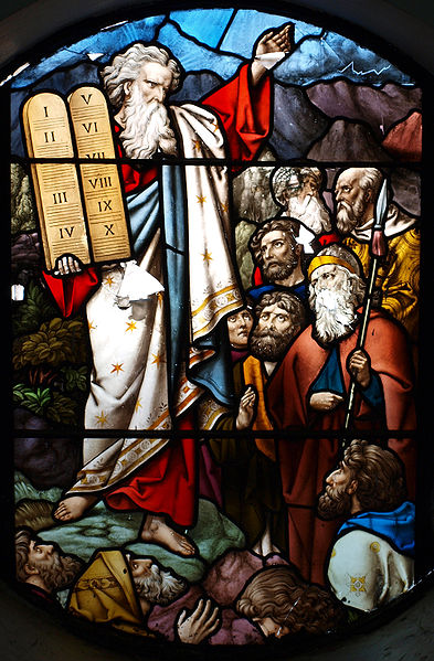 Moses with the ten commandments