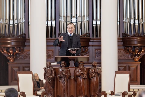 Christopher Watkin Preaching
