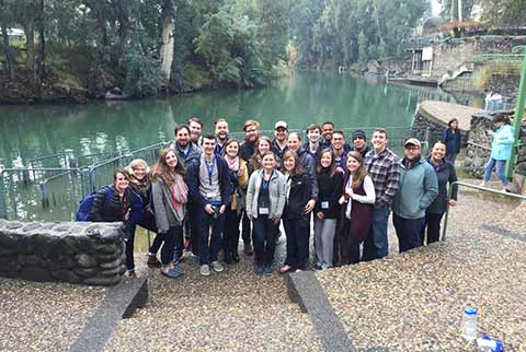 Israel study tour group