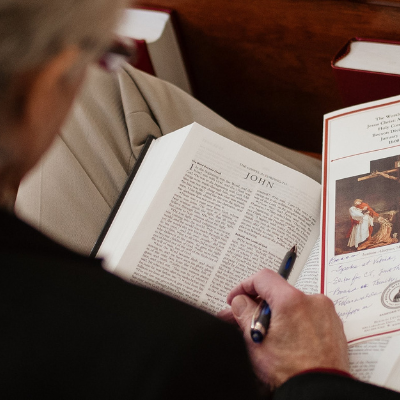 Man Studying Bible