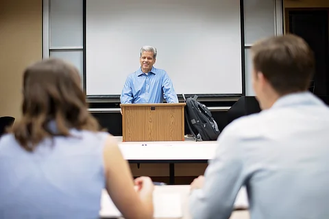 Professor and Students Classroom