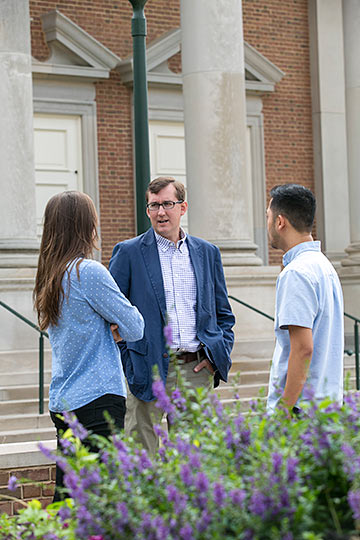 Beeson Professor Talking with Students