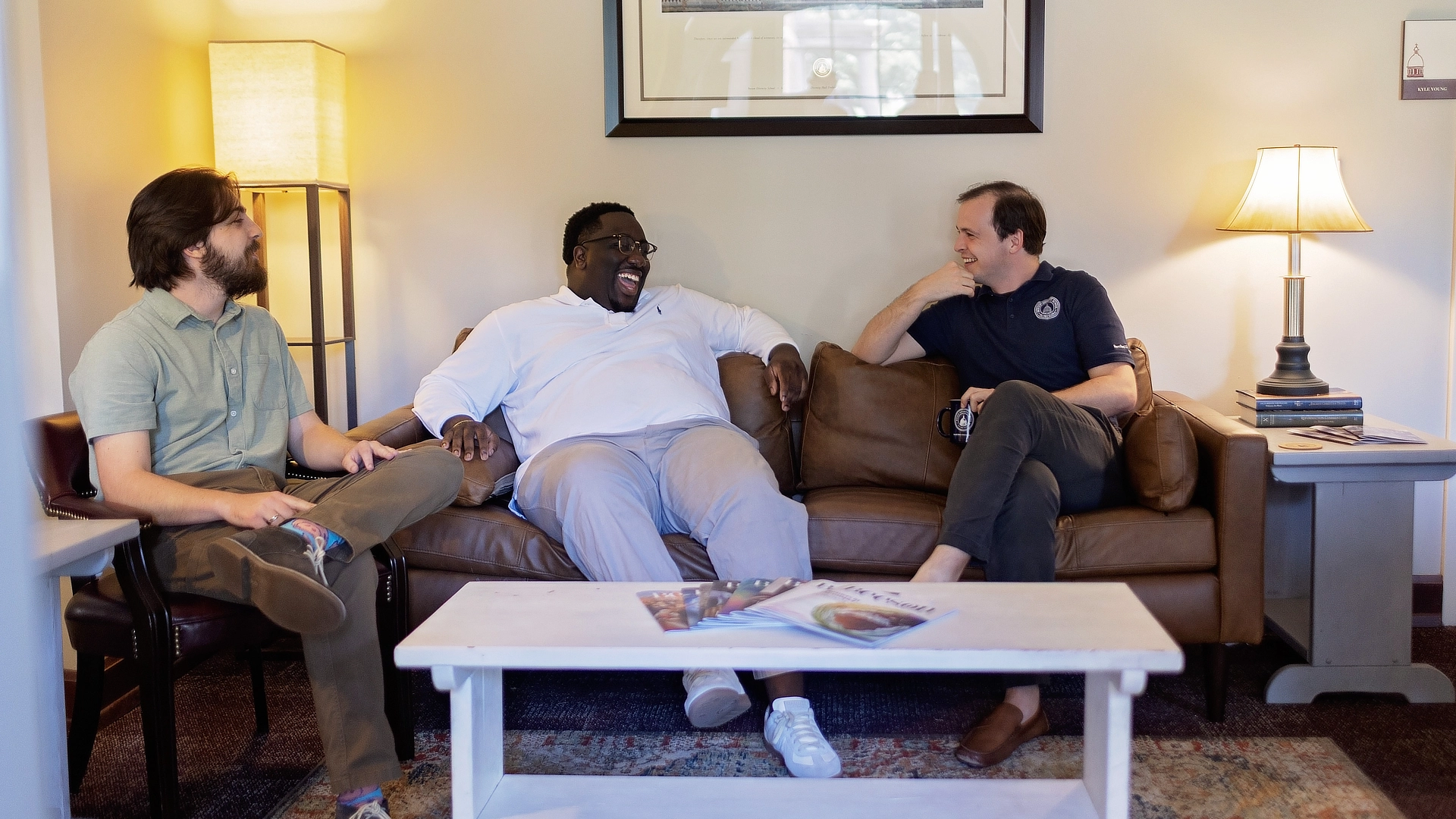 Three Men on Couch