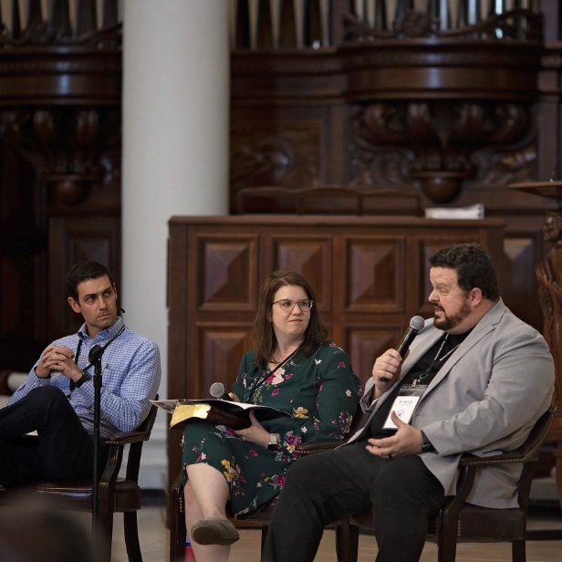 interviewing in Hodges chapel