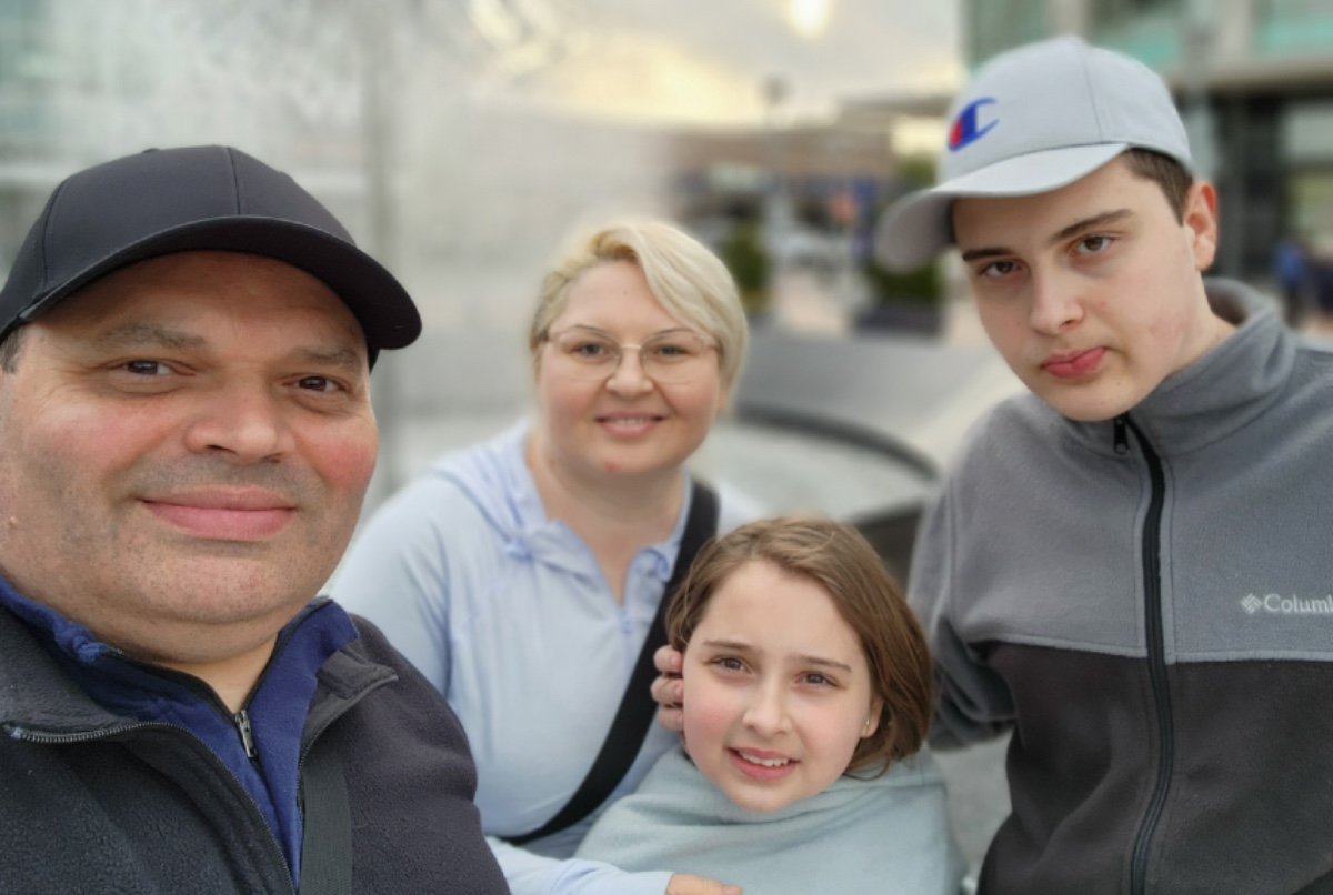 Oleg Turlac and his wife, Natasha, and their two children, Roman and Victoria