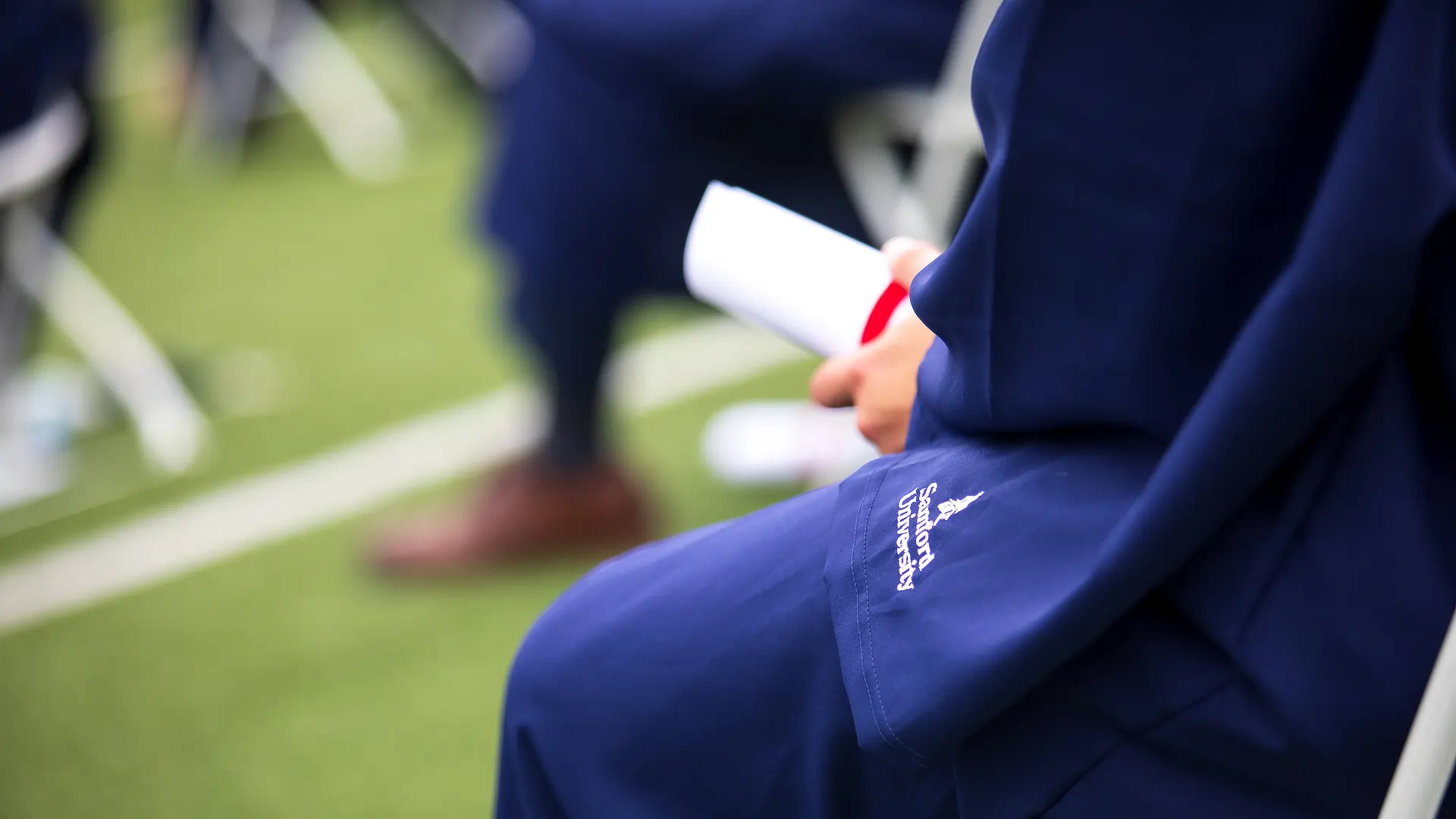 Samford logo on gown SD0521446