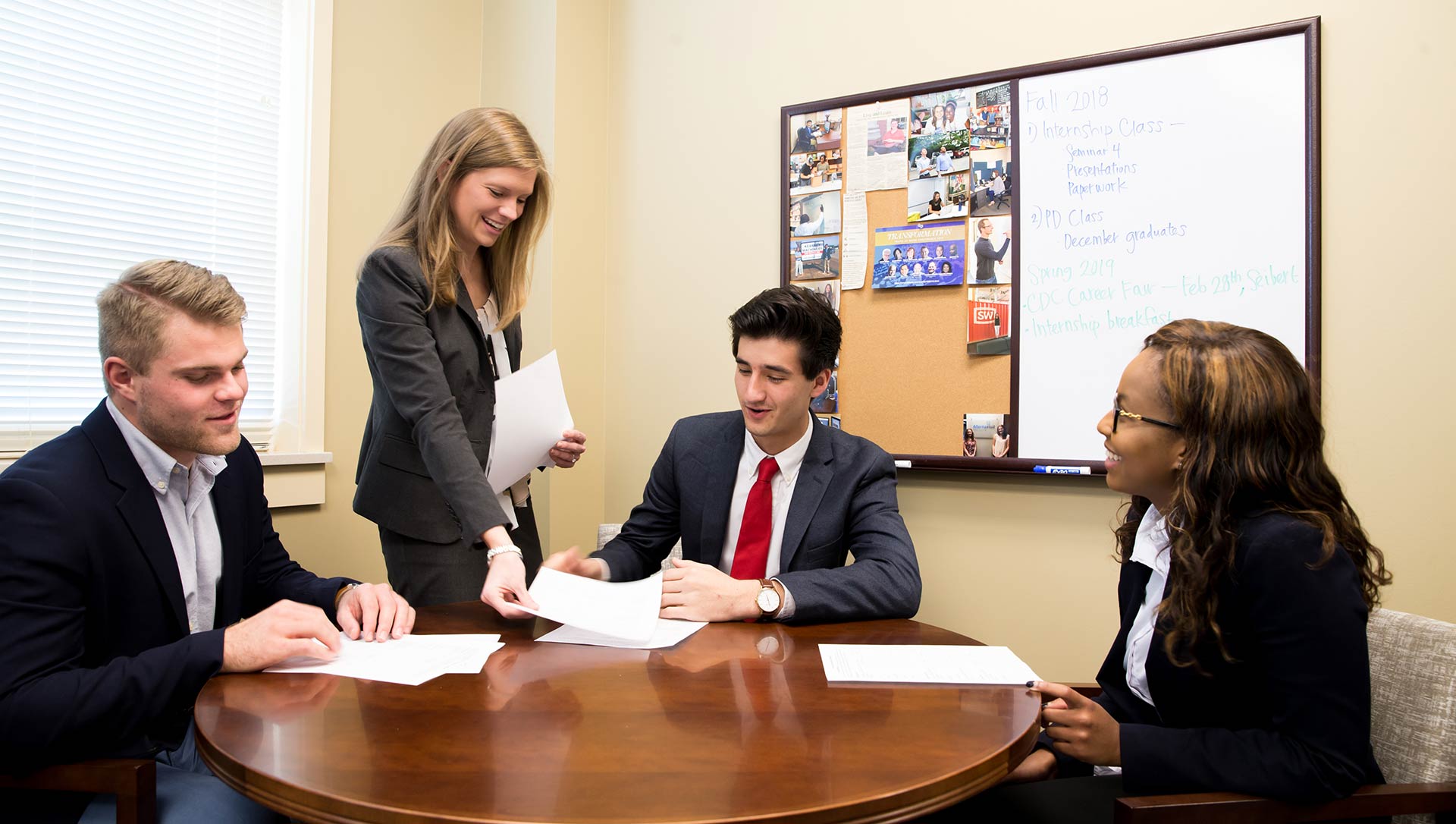 female student at accounting fair