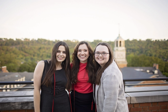 three business students