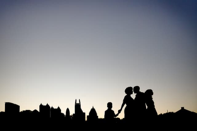 LaTara Sturgis' photo of a silhouetted family
