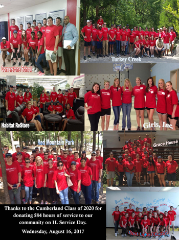 2017 1L Day of Service Picture Collage