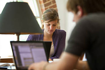 Students Studying in Library