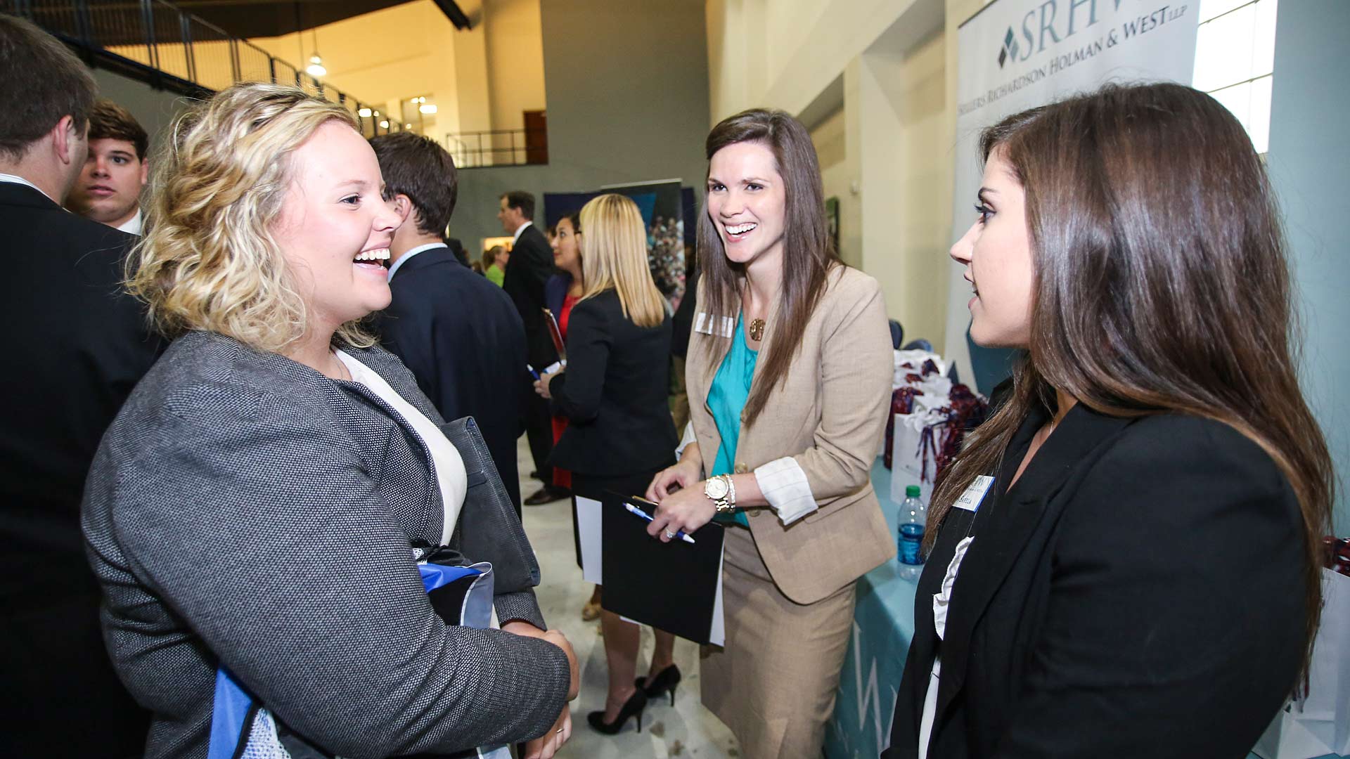 Students Talking with Employers