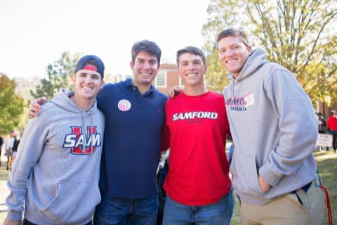 4 students in Samford gear DR11198948