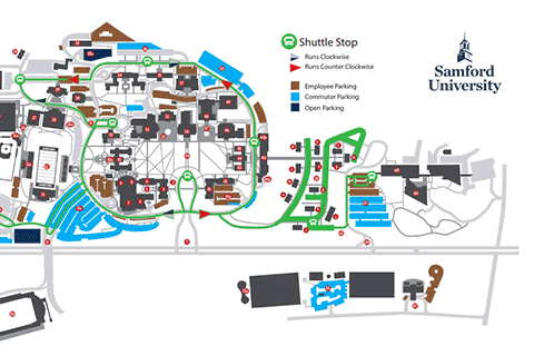 parking and shuttle map cta