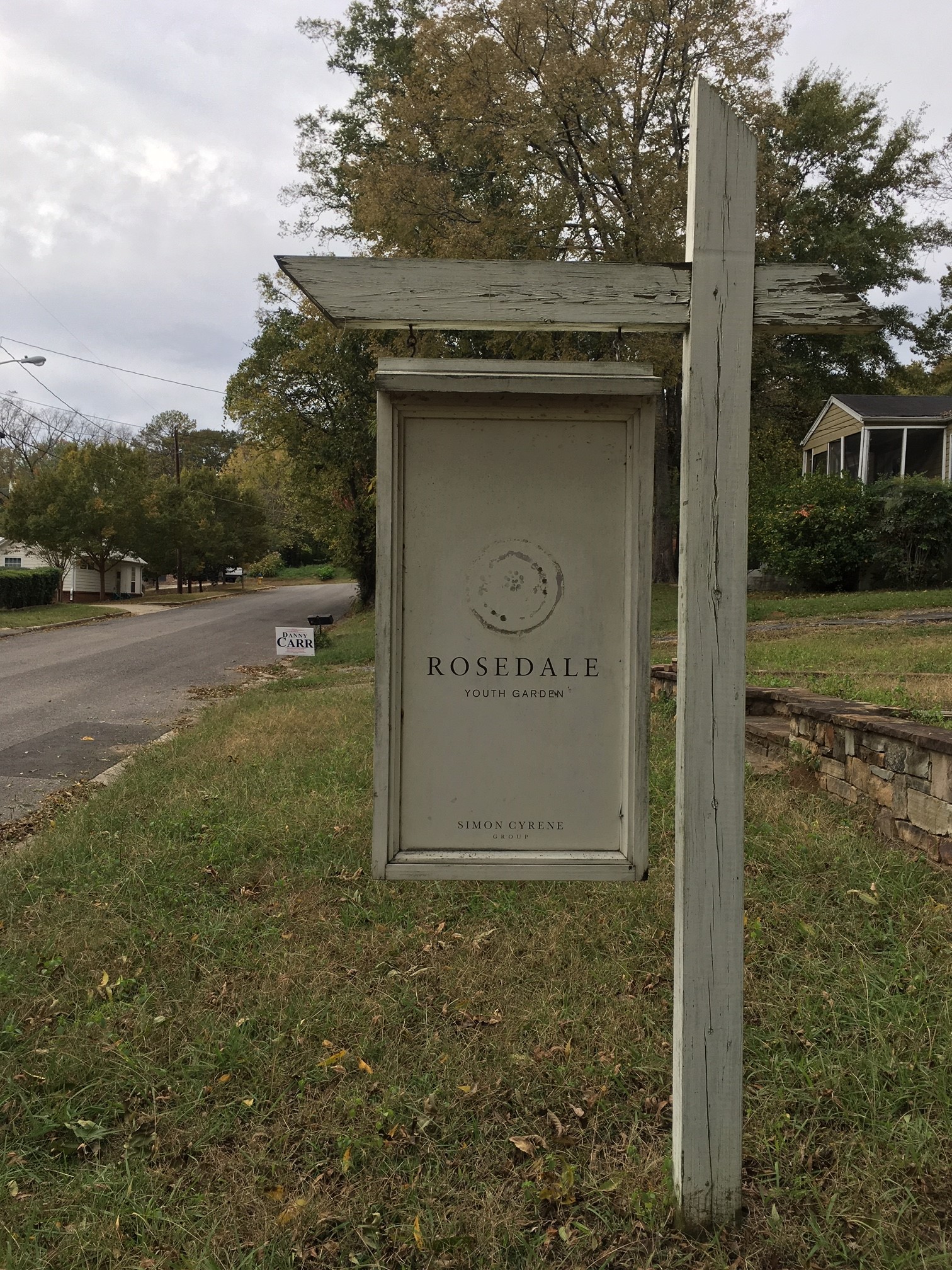 rosedale garden sign