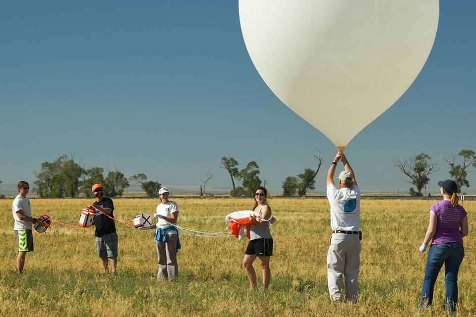 Montana State University team launches a balloon
