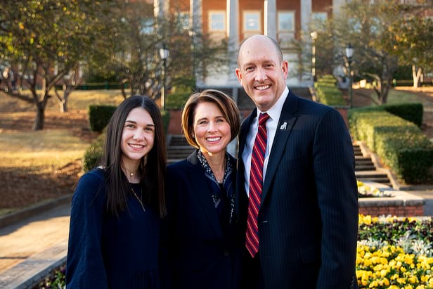 Taylor family on Centennial Walk