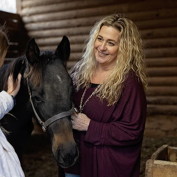 teacher with a horse