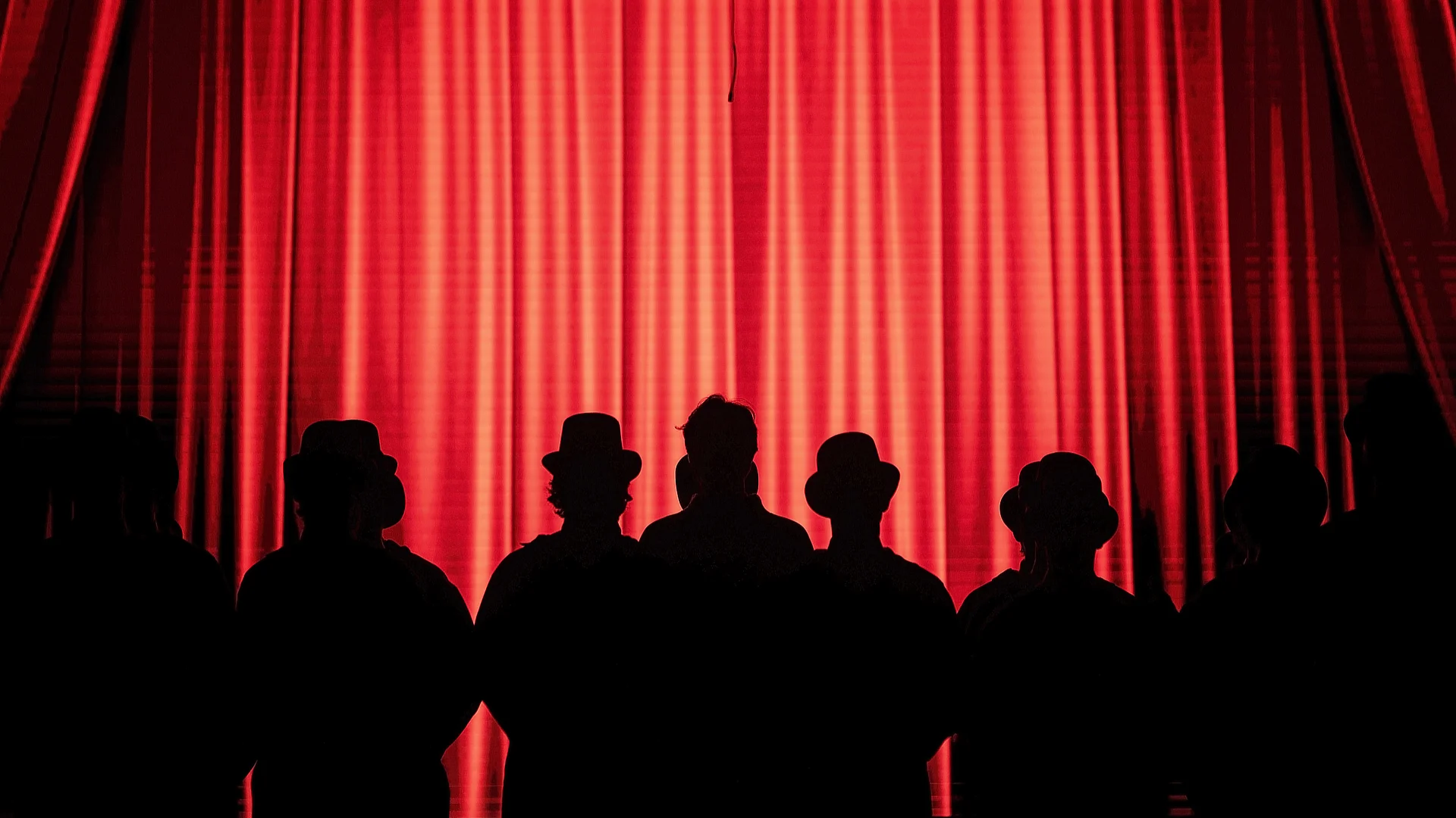 Student Silhouettes Stage Curtain