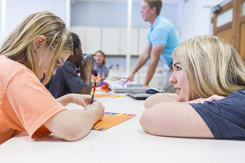 Education Student Interacting with Child