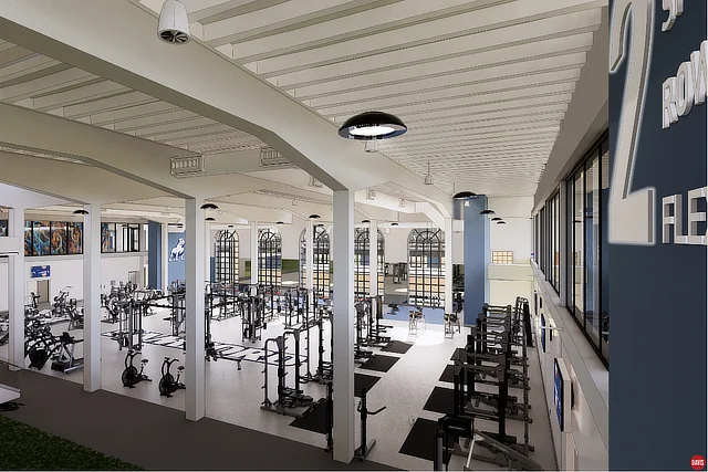workout room from above