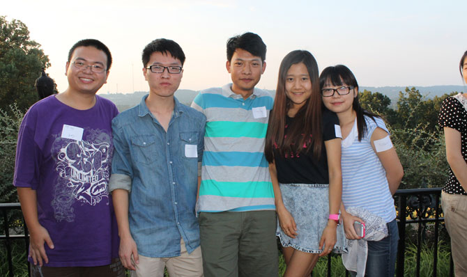 photo of international college students at the Vulcan in Birmingham