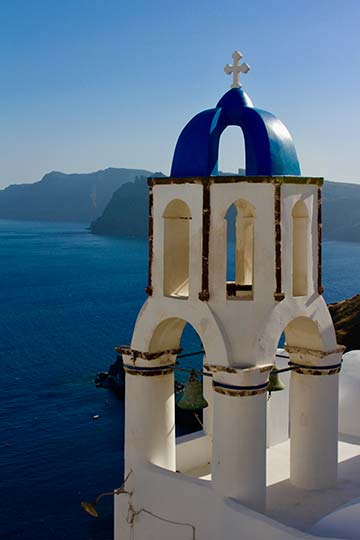 Tower view of Santorini, Greece