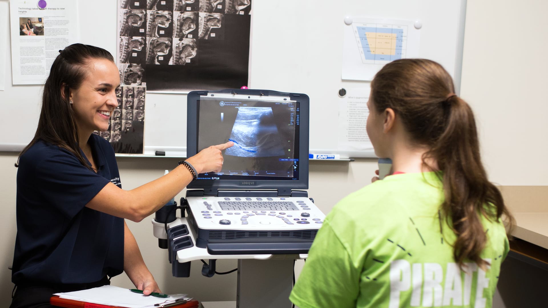 Explaining an ultrasound to a patient